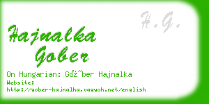 hajnalka gober business card